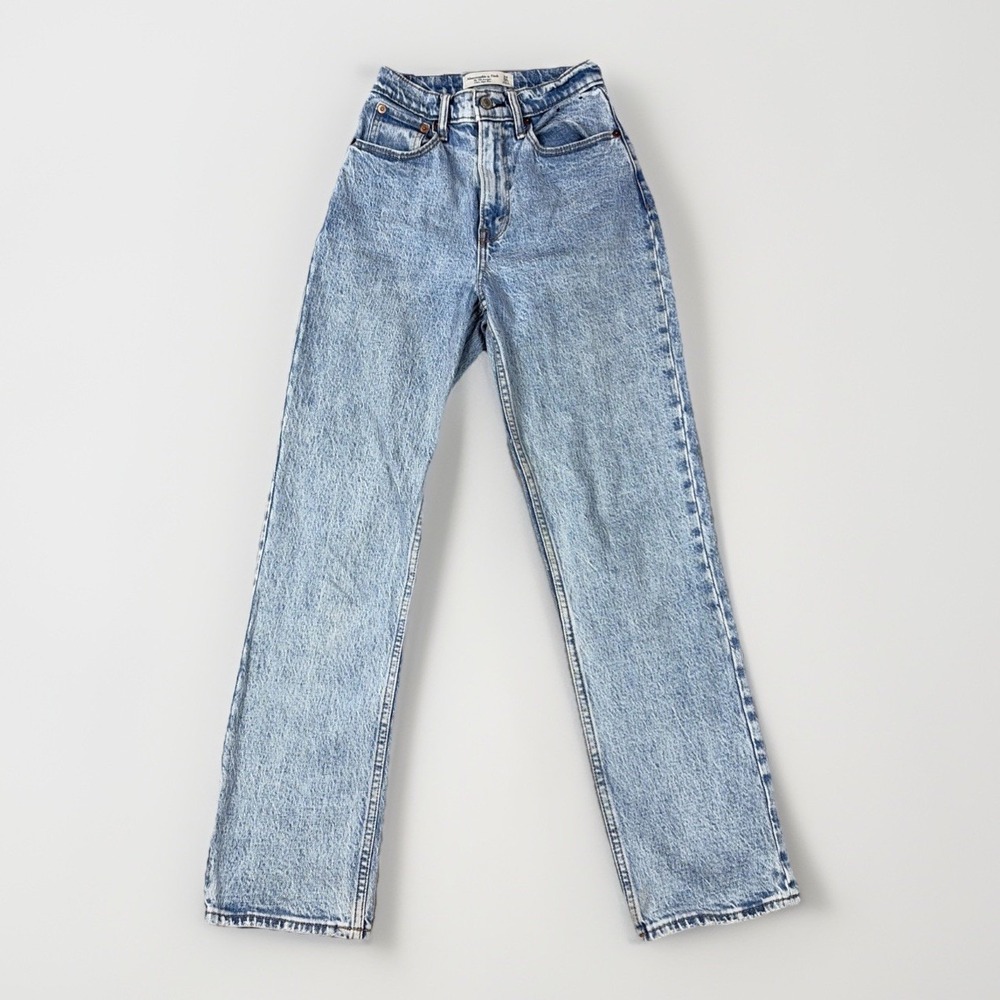 Abercrombie & Fitch Jeans Womens 24/00S Blue 90s Straight Ultra High Rise‎ Curve